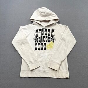 Fox Racing Hoodie Women's Large White‎ Fleece Graphic Sweatshirt Streetwear Y2K